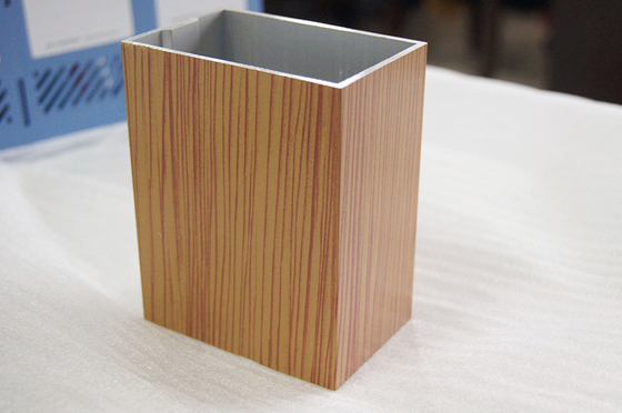 木色のアルミ四角管 溶接サービス 1.5x0.75mm パーソナライズされた厚さ