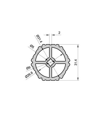 住宅用アルミ合金Tスロットエクストルーションプロファイル