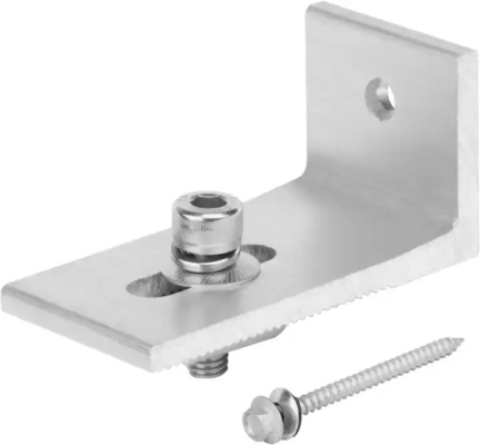 アルミ L 形ソーラーパネル 設置ブレーケット 80x40x40mm 屋外用